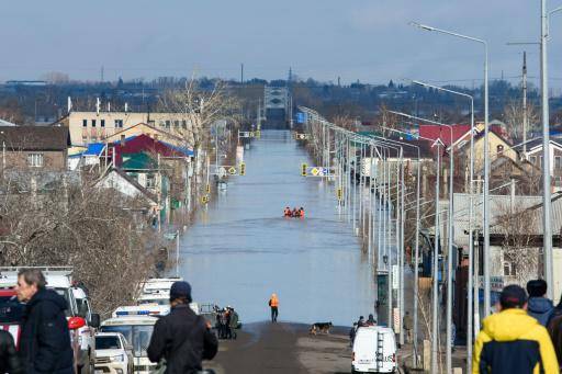 Las inundaciones en la ciudad de Petropavl, en el norte de Kazajistán, en una imagen del 14 de abril de 2024