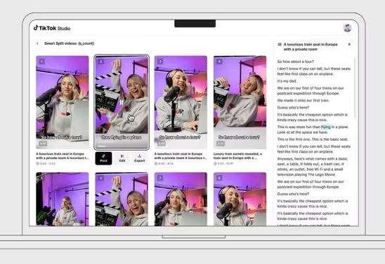 TikTok presenta Smart Split, una función de IA pensada para ayudar a los creadores de contenido a acortar vídeos largos TikTok presenta Smart Split, una función de IA pensada para ayudar a los creadores de contenido a acortar vídeos largos