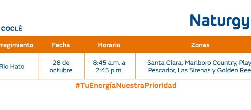 $!Aviso importante: Trabajos de mantenimiento en la red eléctrica del 26 de octubre al 1 de noviembre de 2026
