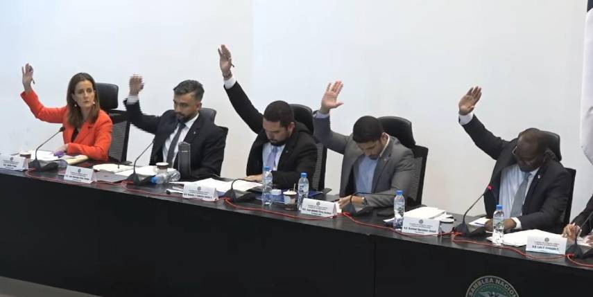 Cortesía | Diputados durante la votación en la Comisión de Gobierno y Asuntos Constitucionales de la Asamblea Nacional.