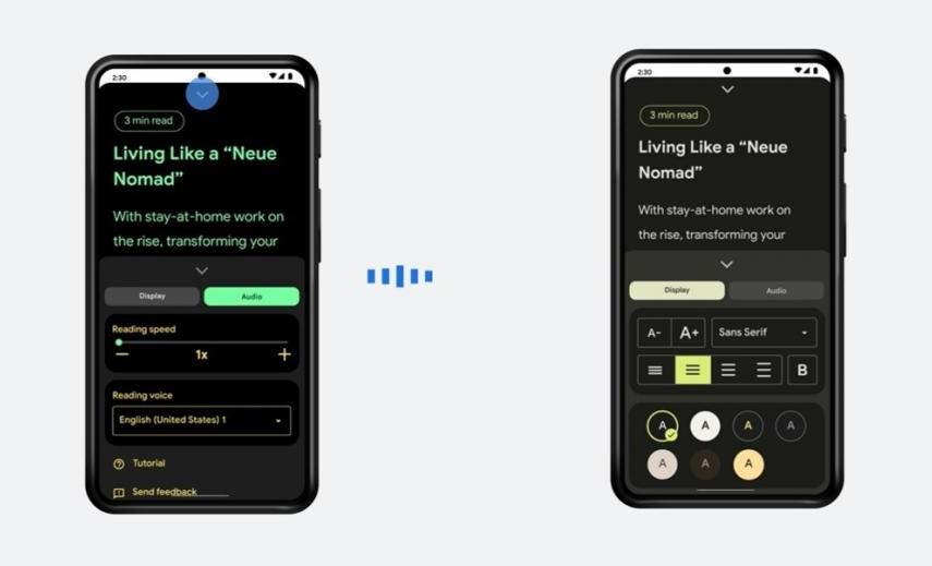 Google introduce el Modo lectura en Android, con distintos tamaños de fuente