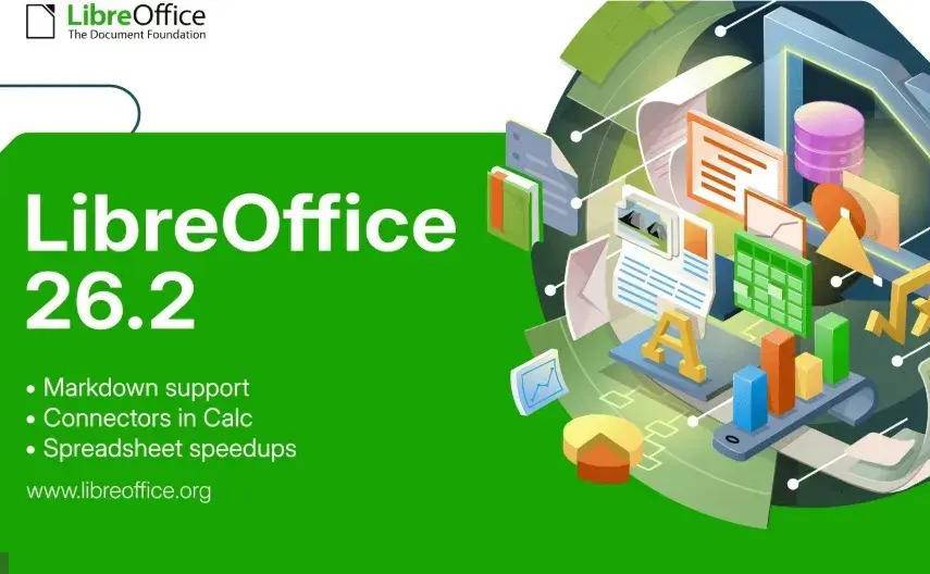 LibreOffice 26.2 mejora el rendimiento y amplía la compatibilidad con estándares de documentos abiertos