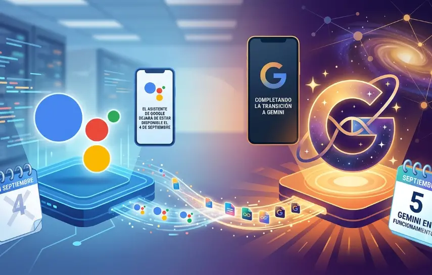 El Asistente de Google dejará de estar disponible el 4 de septiembre completando la transición a Gemini