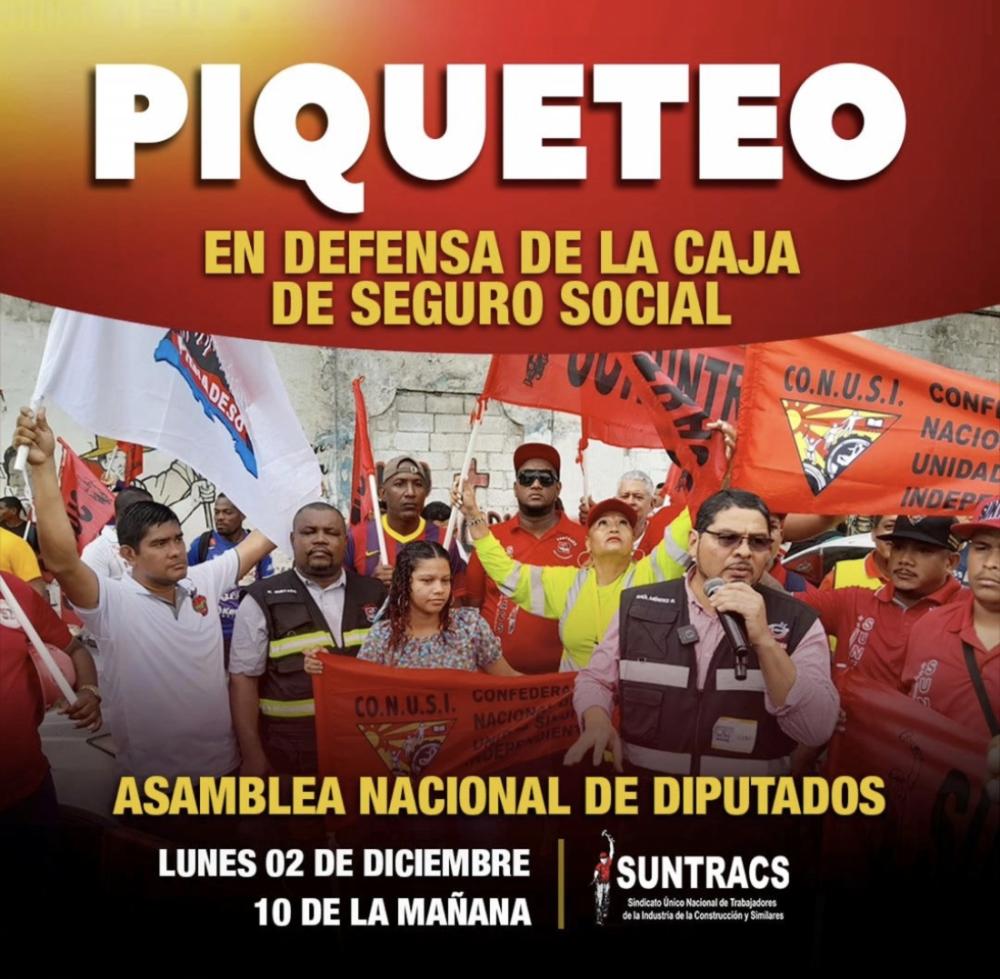 $!Suntracs anuncia piqueteo este lunes en la Asamblea