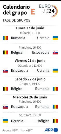 Una Bélgica en transición favorita en el grupo E de la Eurocopa