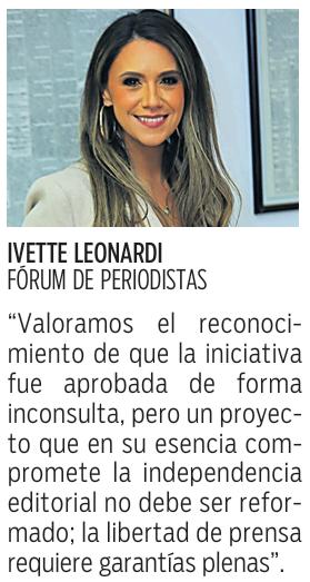 $!Gremios seguirán vigilantes ante proyecto-ley de derecho a réplica