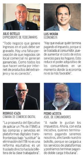 $!Opiniones divididas sobre el ITBMS del 7% al comercio digital