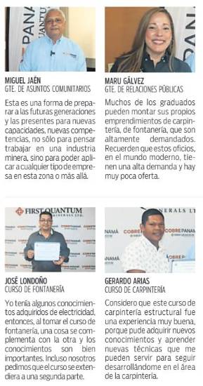$!Cobre Panamá gradúa a 47 nuevos expertos en carpintería y fontanería