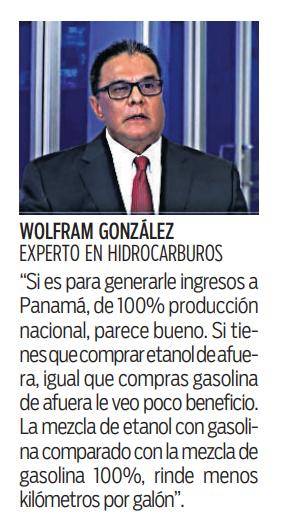 $!Panamá usará combustible con 10% de bioetanol a finales de 2026