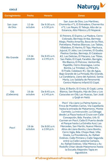 $!AVISO IMPORTANTE: Trabajos de mantenimiento en la red eléctrica del 12 al 18 de octubre de 2026