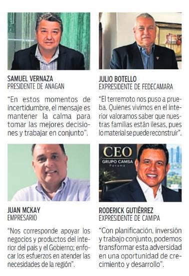 $!Empresarios llaman a la unidad para que el país se recupere