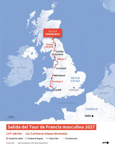 El Tour de Francia 2027 tendrá finales de etapa en Liverpool y Cardiff