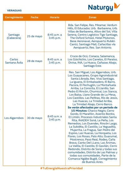 $!AVISO IMPORTANTE: Trabajos de mantenimiento en la red eléctrica del 25 al 31 de mayo de 2026