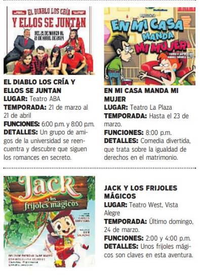 $!Semana de estrenos y despedidas en el teatro