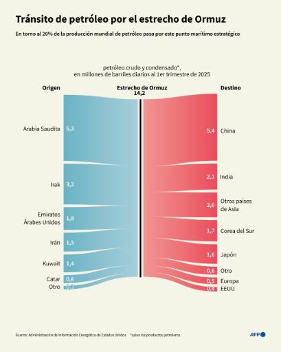 Las rutas alternativas al estrecho de Ormuz son insuficientes para responder a la demanda