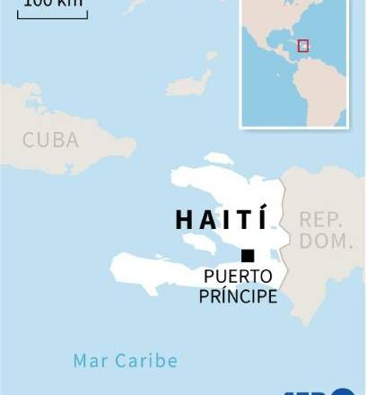 Mapa de Haití localizando Puerto Príncipe
