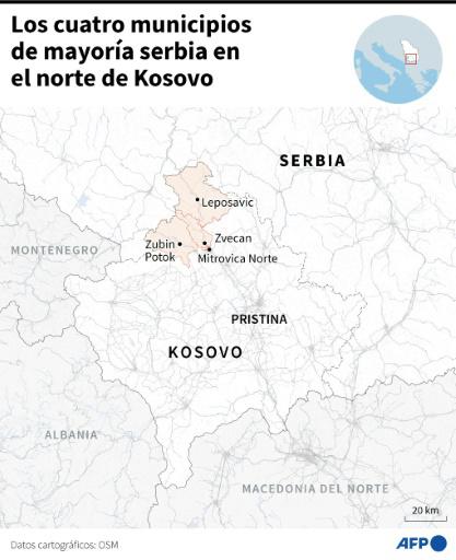 Sigue la tensión en Kosovo con nueva manifestación de serbios