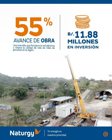 $!Nueva subestación eléctrica en Changuinola alcanza un 55 % de avance