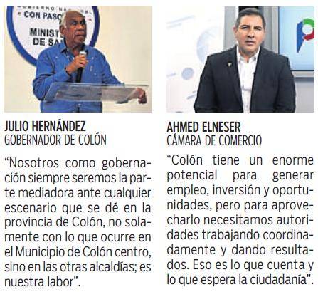$!¿Existe un conflicto entre el alcalde y gobernador de Colón?