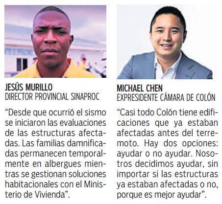 $!Sismo dañó 76 estructuras en Colón; buscan soluciones