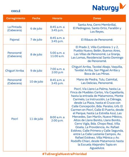 $!AVISO IMPORTANTE: Trabajos de mantenimiento en la red eléctrica del 6 al12 de julio de 2026