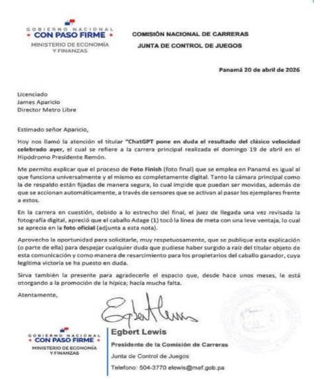 $!Réplica por nota hípica