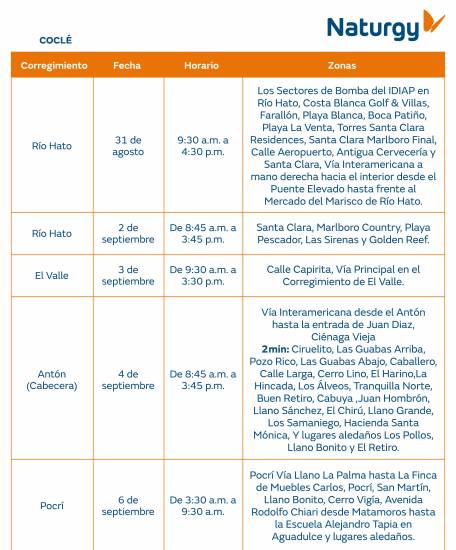 $!AVISO IMPORTANTE: Trabajos de mantenimiento en la red eléctrica del 31 de agosto al 6 de septiembre de 2026