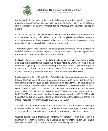 $!Monseñor Ulloa hizo un llamado a la conciencia social durante la homilía del II Domingo de Pascua