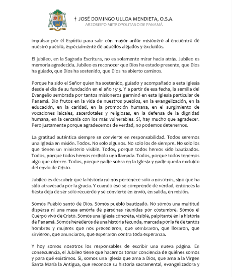 $!Monseñor Ulloa hizo un llamado a la conciencia social durante la homilía del II Domingo de Pascua