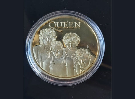 Moneda conmemorativa homenajea del grupo Queen