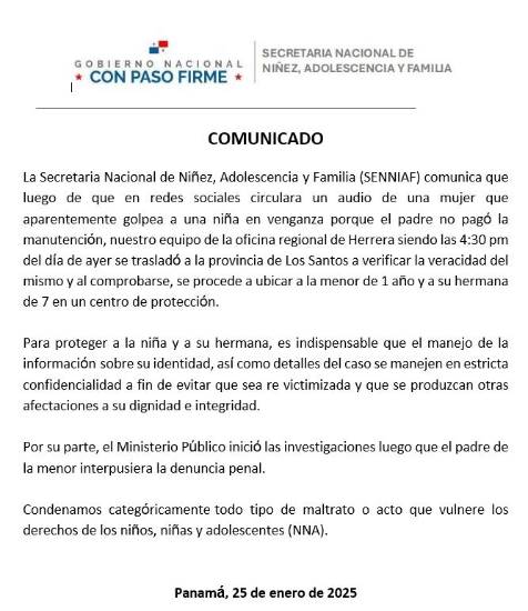 $!Menores rescatadas tras denuncia de maltrato infantil en Los Santos están en un albergue