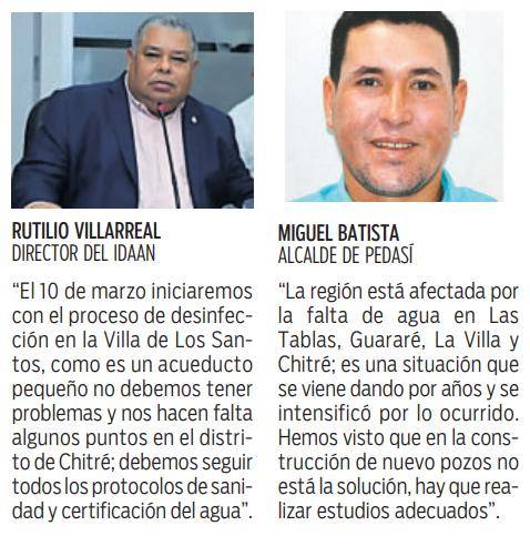 $!Se mantiene la restricción del agua para consumo en Azuero