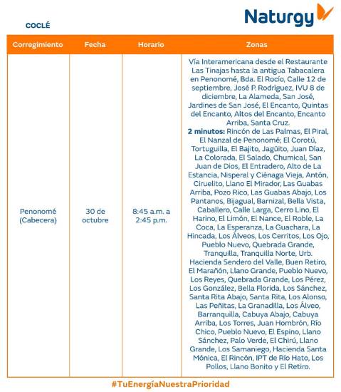 $!Aviso importante: Trabajos de mantenimiento en la red eléctrica del 26 de octubre al 1 de noviembre de 2026