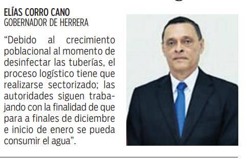 $!En 75 días podría terminar crisis de agua en Azuero