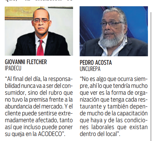 $!Consumidores: La calidad de servicios en restaurantes se desmejora en días festivos