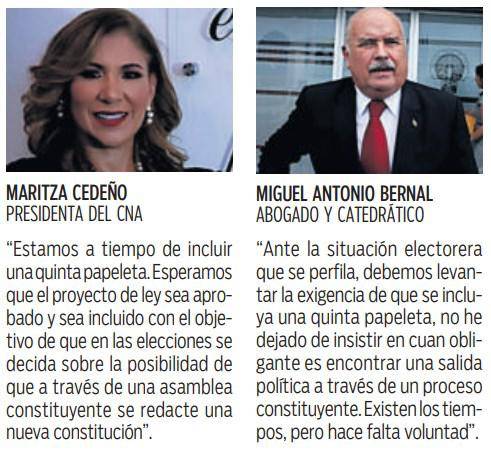 $!La quinta papeleta electoral vuelve a ser impulsada