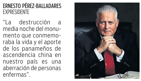 $!Presidente Mulino ordena inmediata restauración del monumento chino