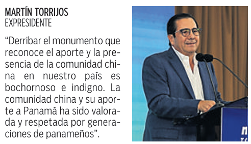 $!Presidente Mulino ordena inmediata restauración del monumento chino