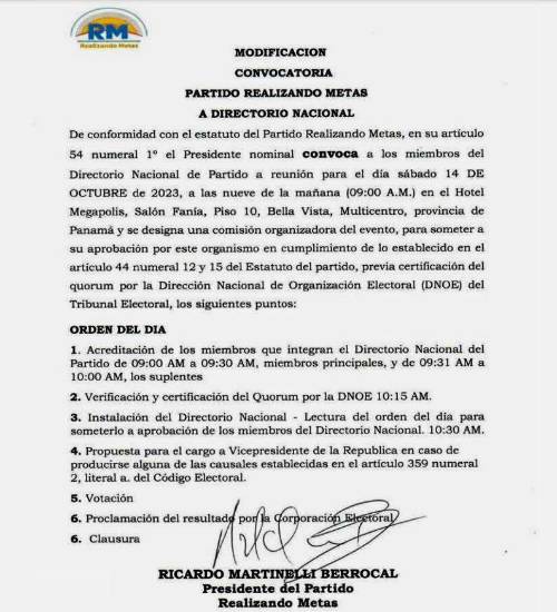 $!Realizando Metas presenta el orden del día para su Directorio Nacional este sábado