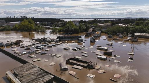 Vista aérea de las inundaciones en Eldorado do Sul, Rio Grande do Sul, Brasil, el 9 de mayo de 2024.