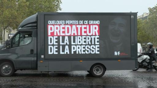 RSF protesta contra Milei, depredador de la libertad de prensa, en Francia