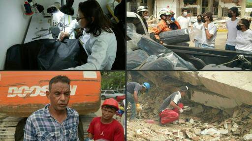Un taller de moda pasa a confeccionar bolsas mortuorias tras los terremotos en Venezuela