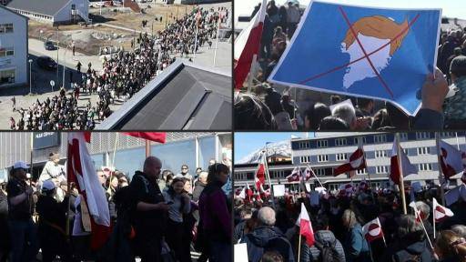 Cientos de groenlandeses protestan tras la apertura del nuevo consulado estadounidense