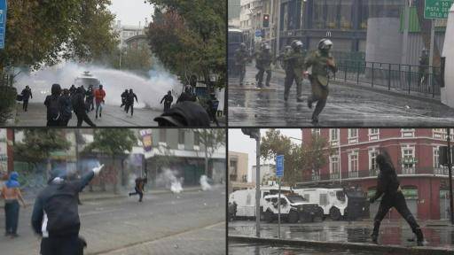 Enfrentamientos y detenidos en la marcha por el Día del Trabajo en Chile