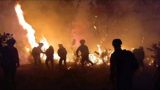 Sigue vivo en España el incendio en la zona de unas minas romanas Patrimonio Mundial de la Unesco