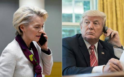 Von der Leyen y Trump tuvieron el domingo una buena conversación telefónica, afirma un portavoz