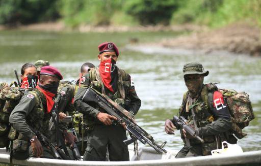 Miembros de la guerrilla colombiana ELN en el departamento de Chocó, el 26 de octubre de 2023