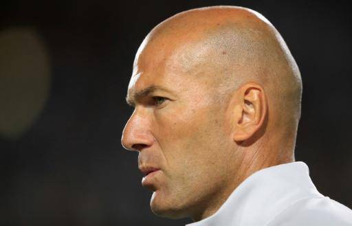 Zinedine Zidane dirigiendo al Real Madrid en un partido amistoso de la International Champions Cup ante el Manchester City. En Los Ángeles (California, Estados Unidos), el 26 de julio de 2017