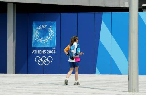 Una sede de los Juegos de Atenas 2004, dañada por un incendio