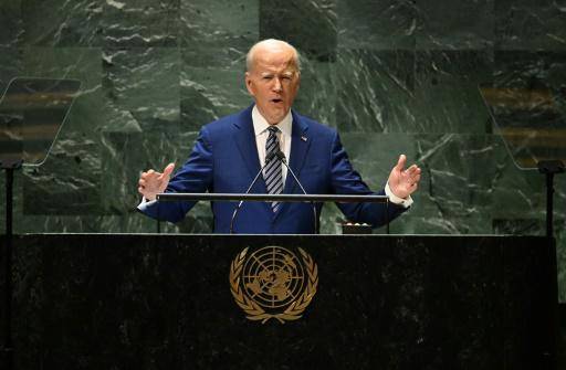 El presidente Joe Biden habla ante la 78ª Asamblea General de Naciones Unidas, el 19 de septiembre de 2023 en Nueva York